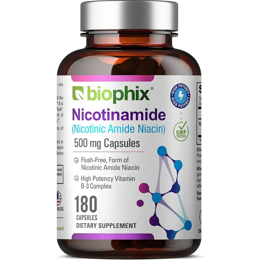 Biophix Nicotinamide 500mg Vitamin B3 180ct